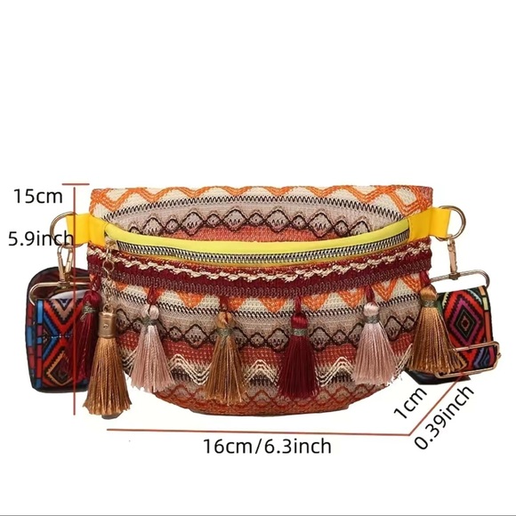 Bohemian Fanny Pack Crossbody Bag. NWT - Picture 5 of 8